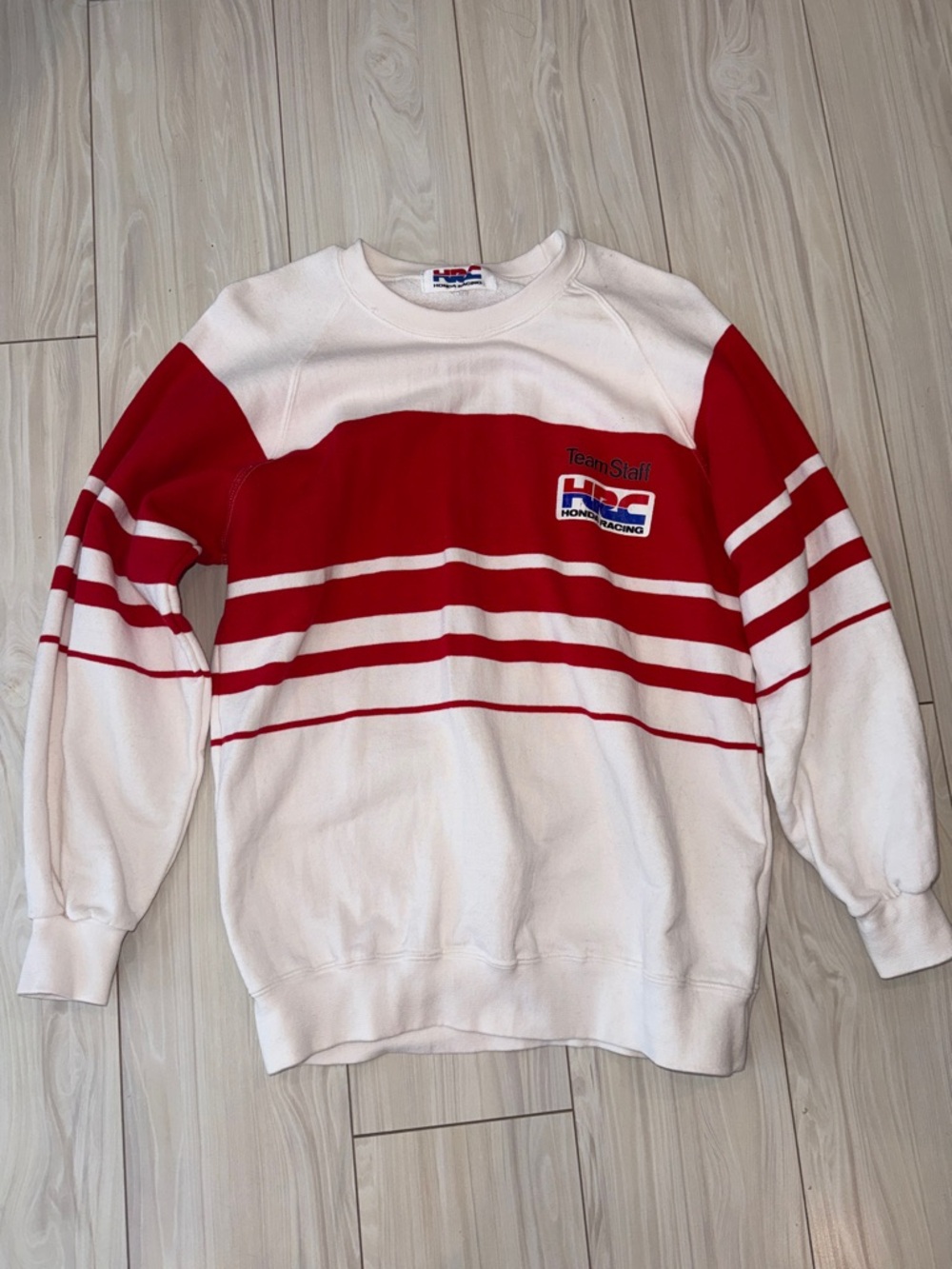 Honda Racing Team Staff Red & White Crewneck Sweatshirt